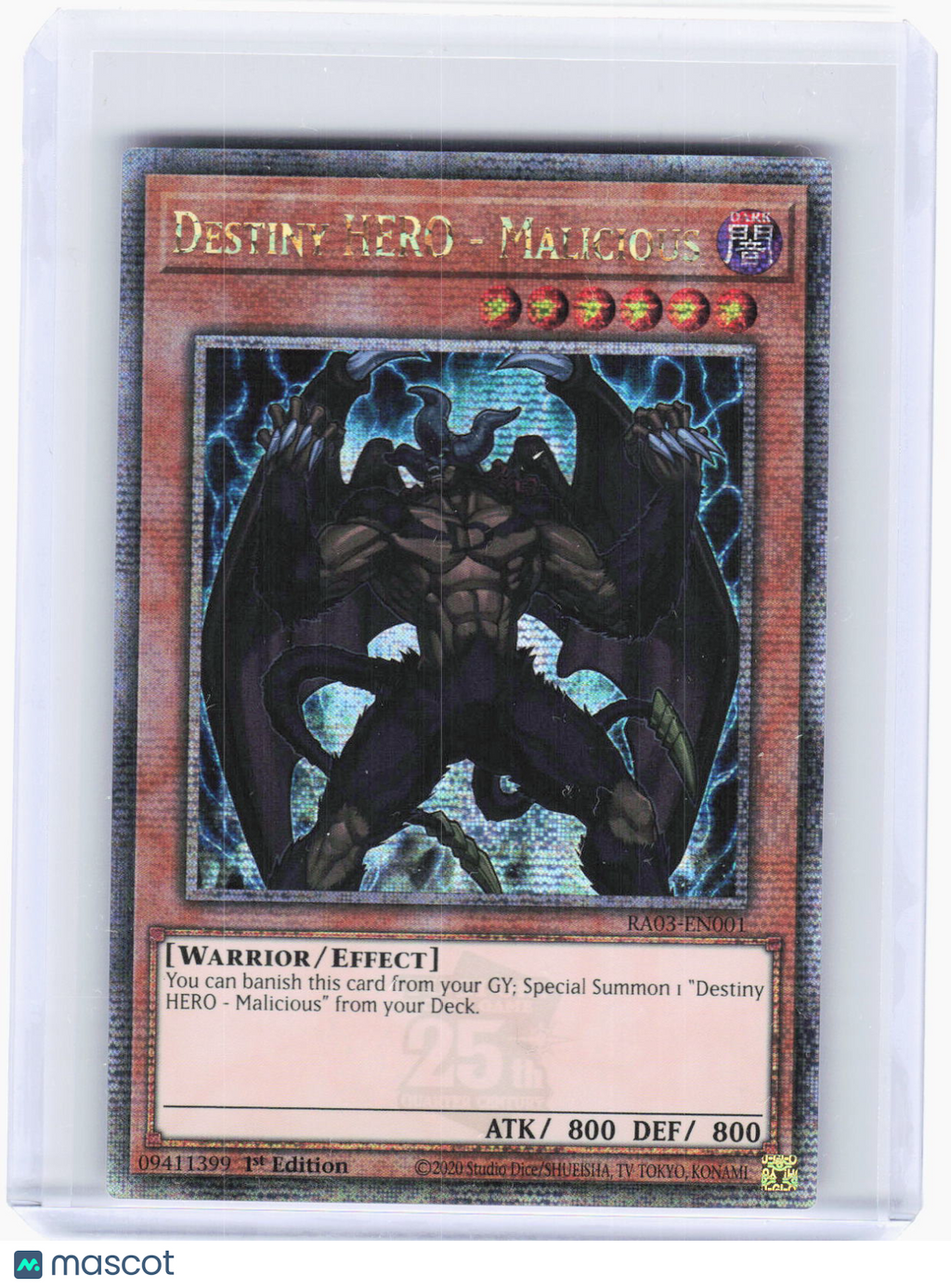 2024 Yu-Gi-Oh!—Destiny HERO - Malicious #RA03-EN001 (RA03)—QCSR Foil