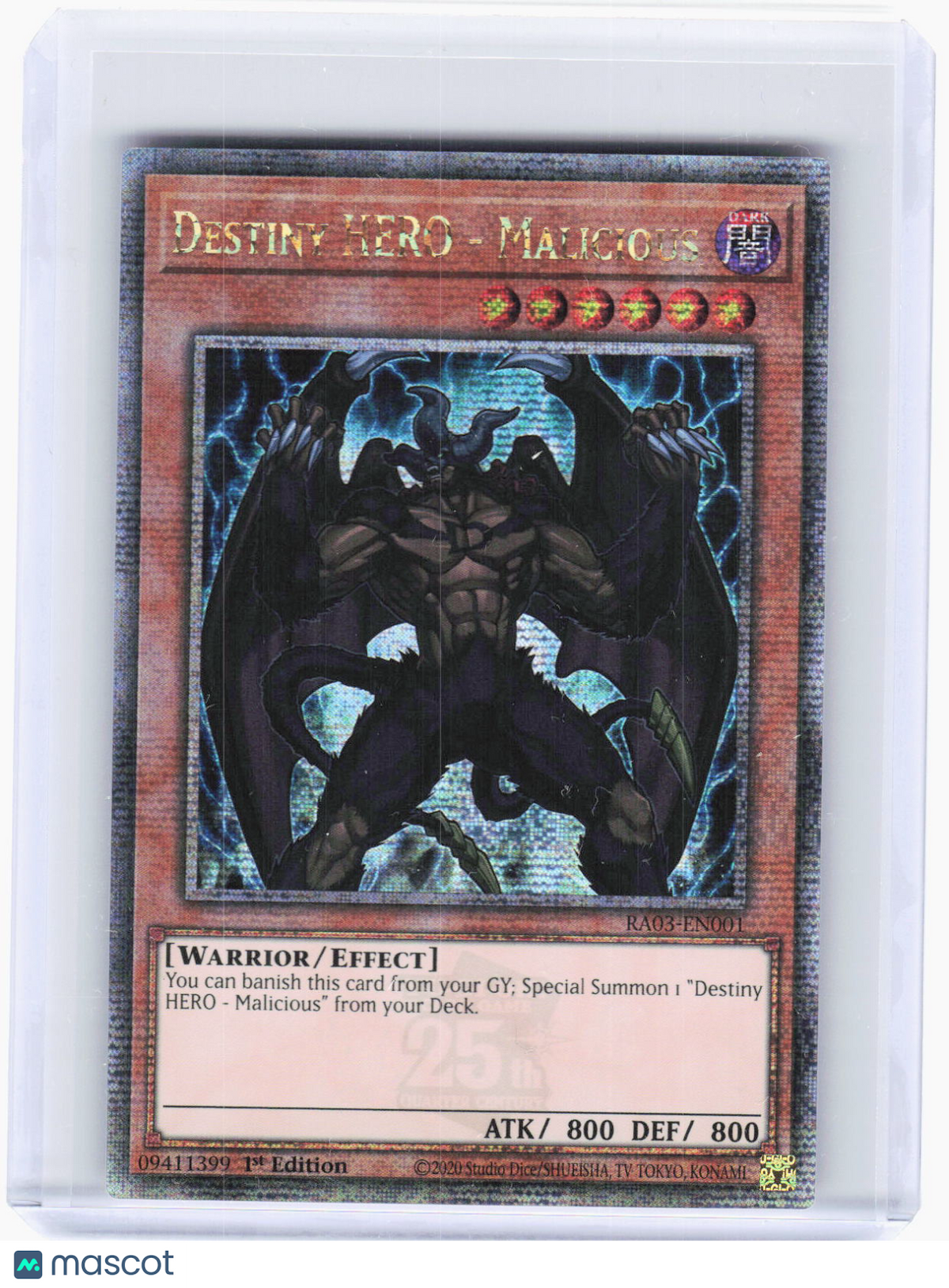 2024 Yu-Gi-Oh!—Destiny HERO - Malicious #RA03-EN001 (RA03)—QCSR Foil