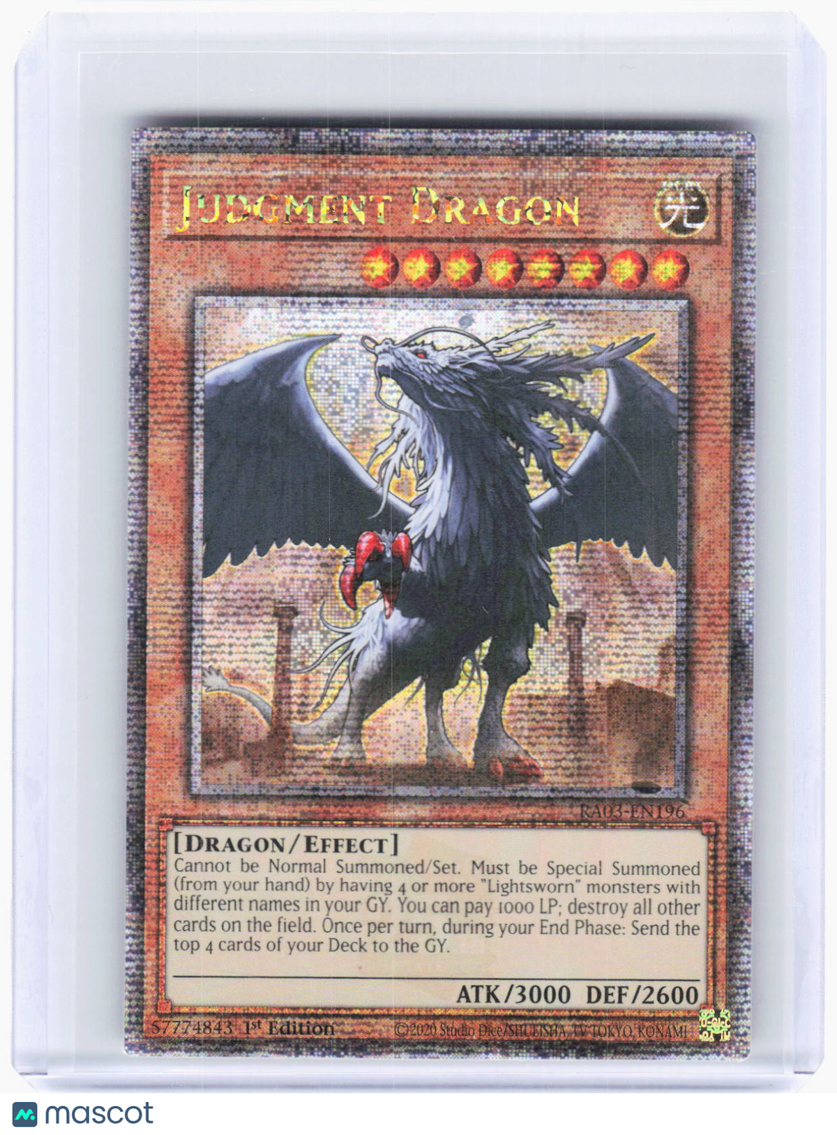 2020 Yu-Gi-Oh!—Judgment Dragon #RA03-EN196 Quarter Century Bonanza—QCSR Foil