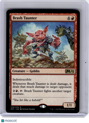2020 Magic: The Gathering—Brash Taunter #133 Core Set 2021—Rare Nonfoil