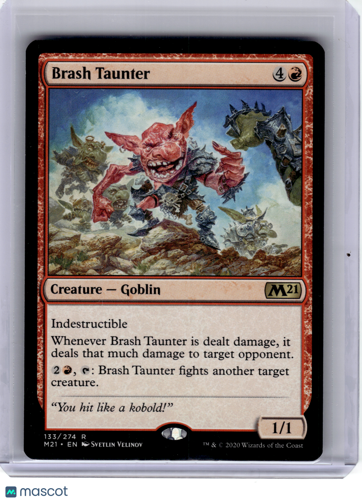 2020 Magic: The Gathering—Brash Taunter #133 Core Set 2021—Rare Nonfoil