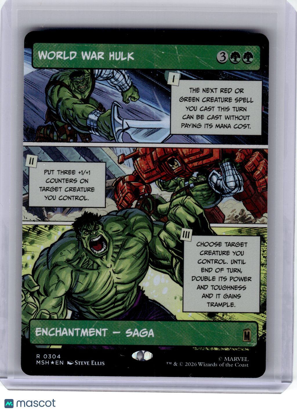 2026 Magic: TG—World War Hulk #304 Marvel Super Heroes—Rare Foil (Borderless)