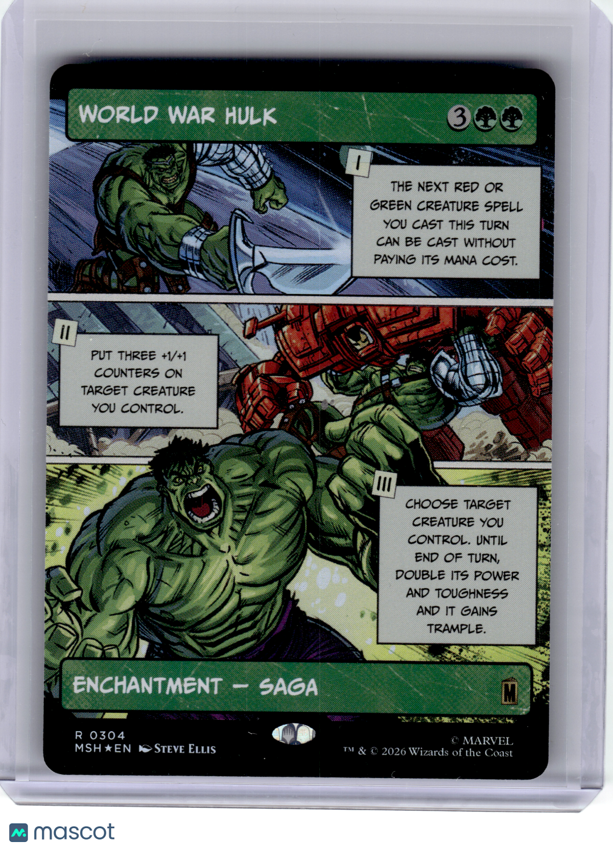 2026 Magic: TG—World War Hulk #304 Marvel Super Heroes—Rare Foil (Borderless)
