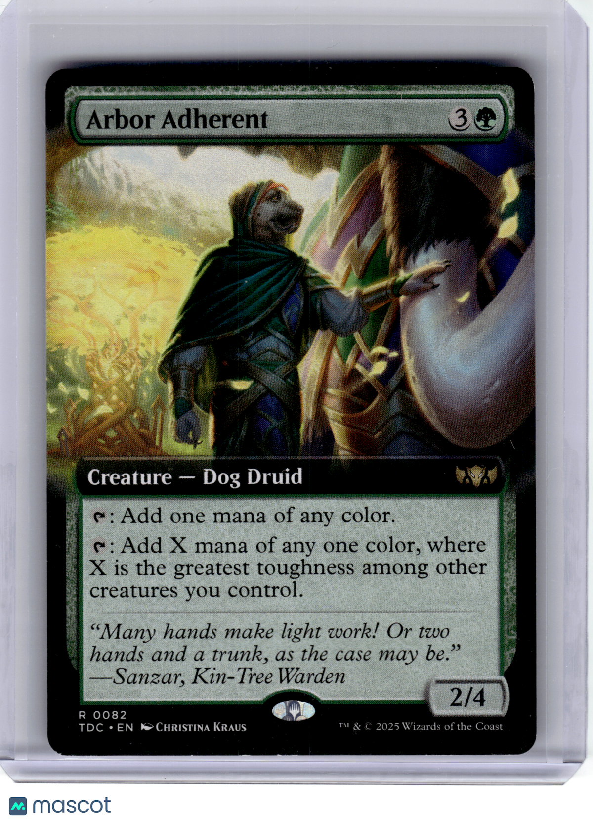 2025 MTG—Arbor Adherent #82 Commander: Tarkir: Dragonstorm—R Nonfoil (Ext Art)
