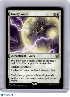 2023 Magic: The Gathering—Timely Ward #79 Commander: Wilds of Eldraine—R Nonfoil