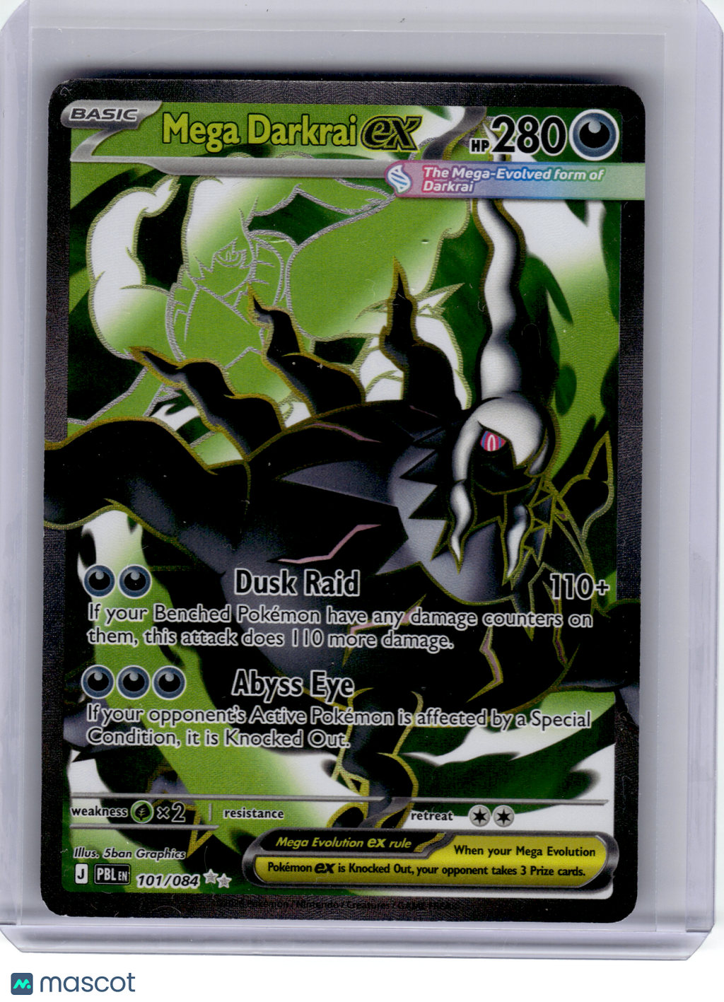 2026 Pokemon—Mega Darkrai ex #101 Pitch Black—Ultra Rare Holo [Lightly Played]