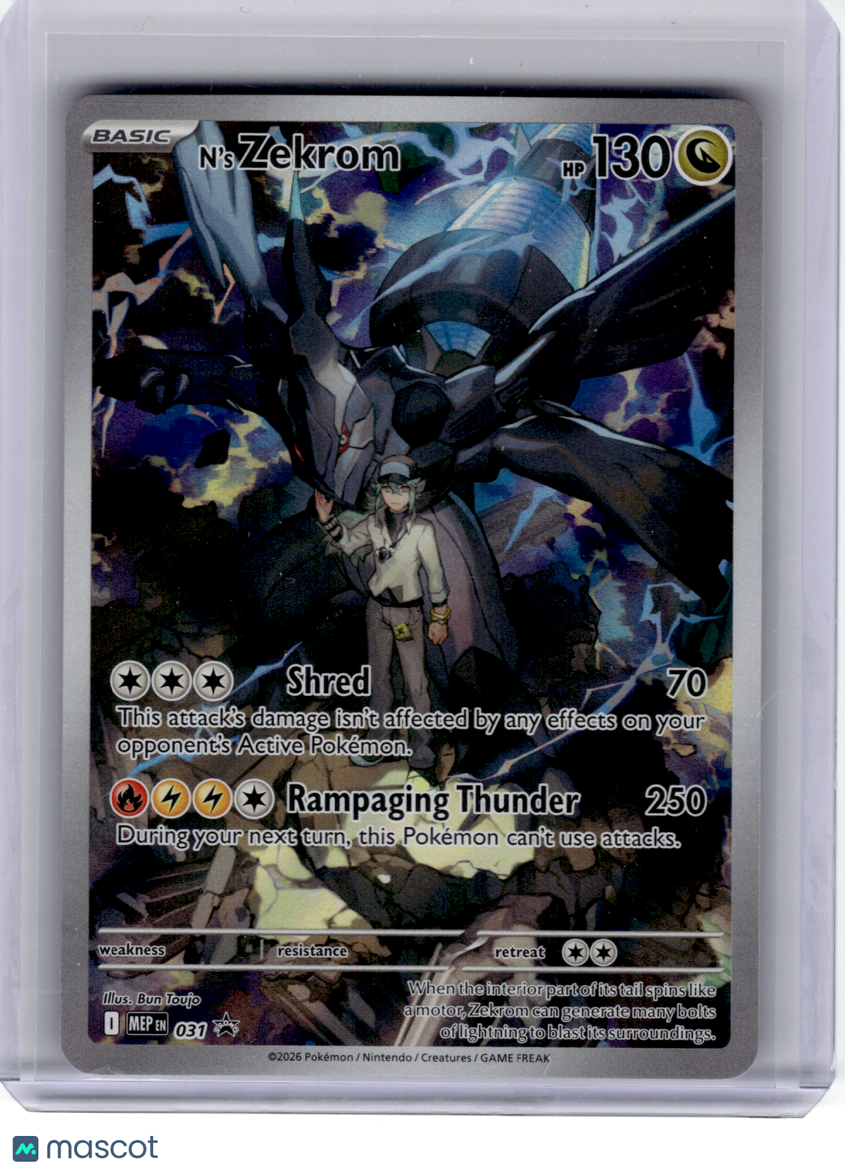 2026 Pokemon—N's Zekrom #031 Mega Evolution Promo—Black Star Promo Holo [LP]