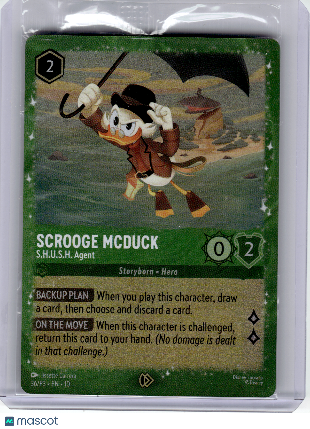 2024 Disney Lorcana—Scrooge McDuck - S.H.U.S.H. Agent #36—Promo Foil (Sealed)