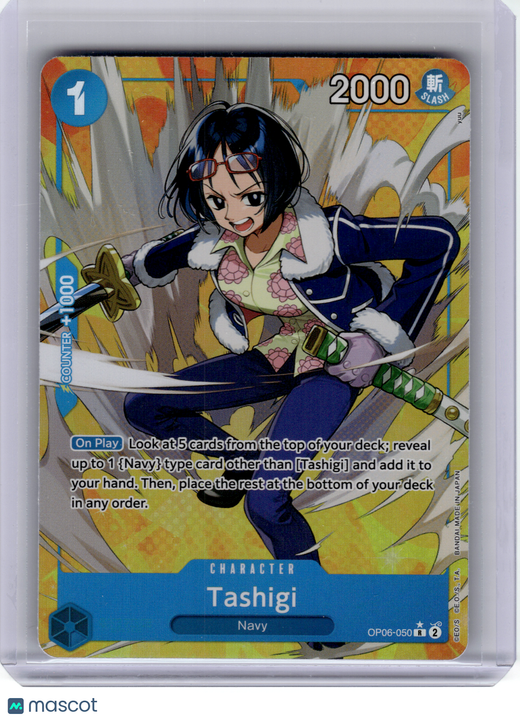 2024 One Piece—Tashigi #OP06-050 Wings of the Captain—Rare Foil (Alternate Art)