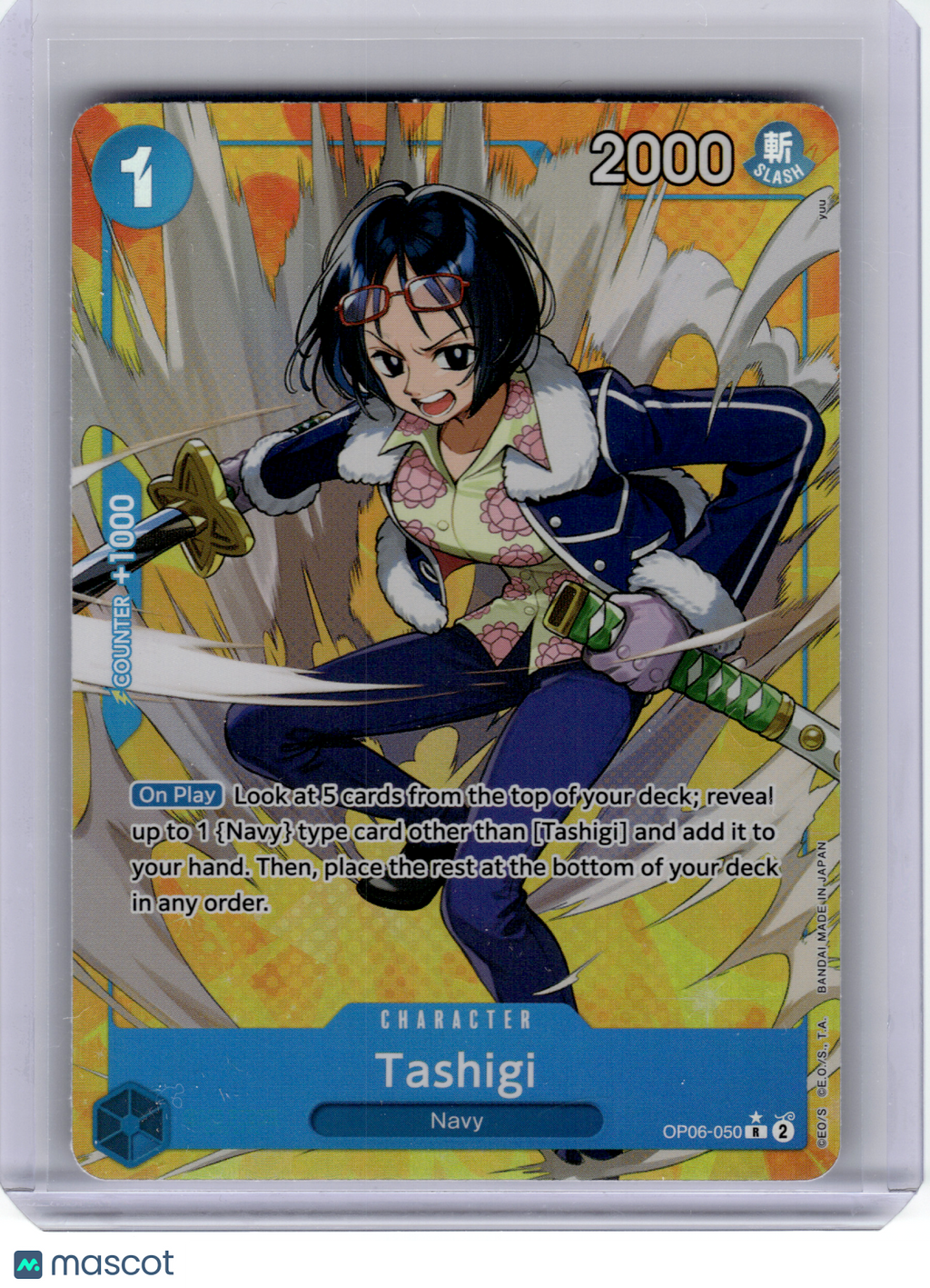 2024 One Piece—Tashigi #OP06-050 Wings of the Captain—Rare Foil (Alternate Art)