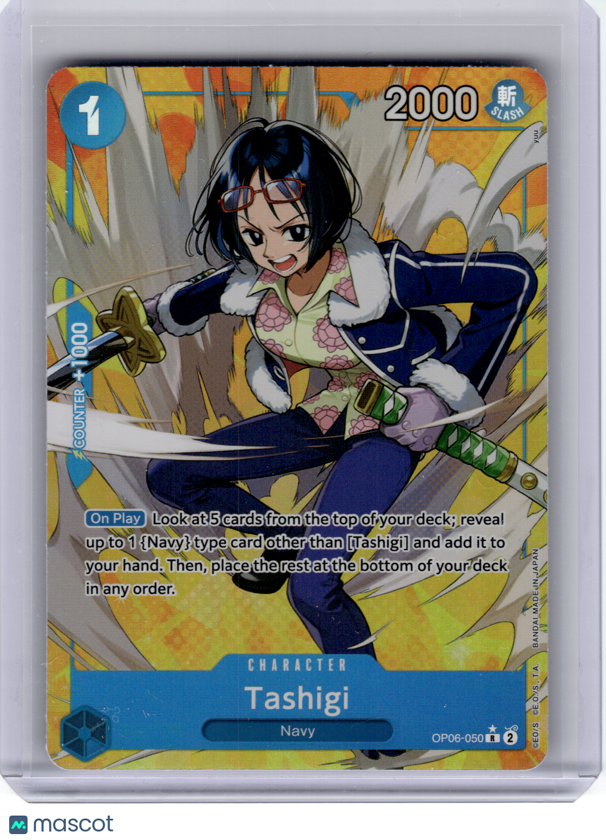 2024 One Piece—Tashigi #OP06-050 Wings of the Captain—Rare Foil (Alternate Art)