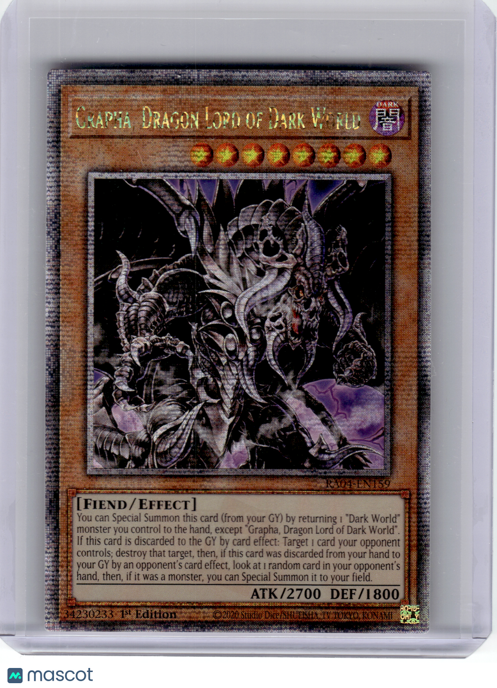 2025 YuGiOh!—Grapha, Dragon Lord of Dark World #RA04-EN159—QCR Foil (1st ED)