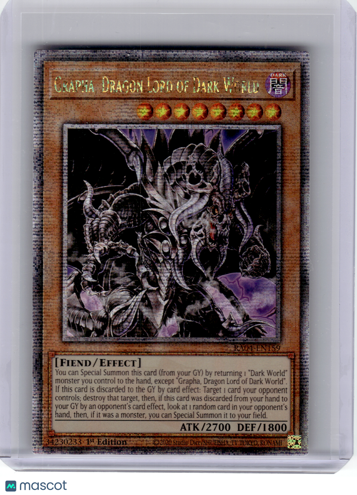2025 YuGiOh!—Grapha, Dragon Lord of Dark World #RA04-EN159—QCR Foil (1st ED)