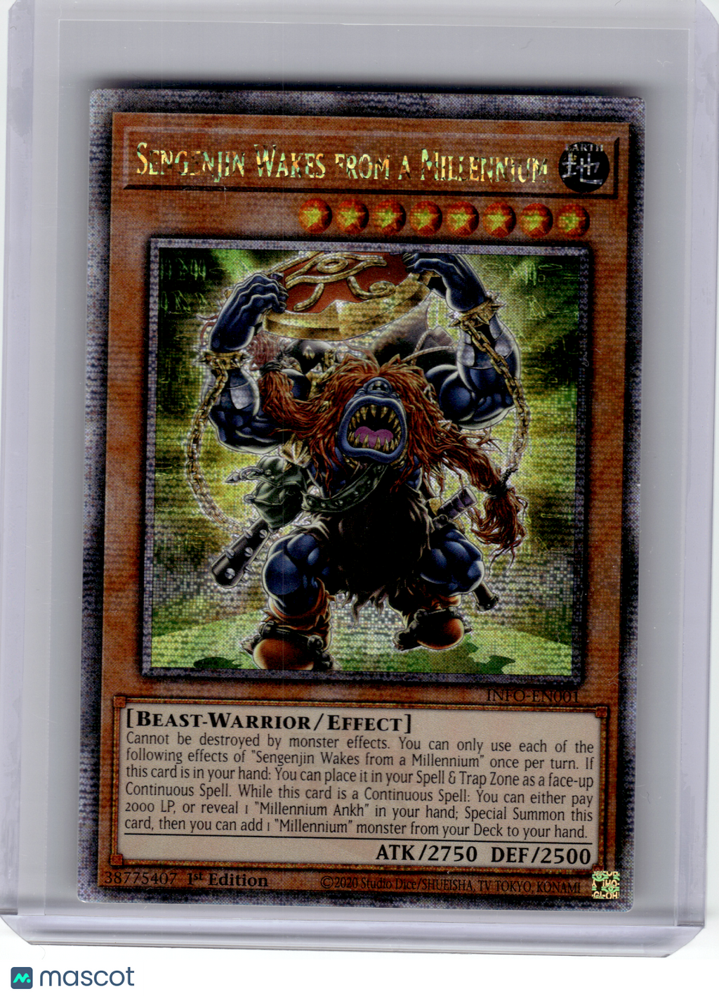 2024 YuGiOh!—Sengenjin Wakes from a Millennium #INFO-EN001—QCR Foil (1st ED)