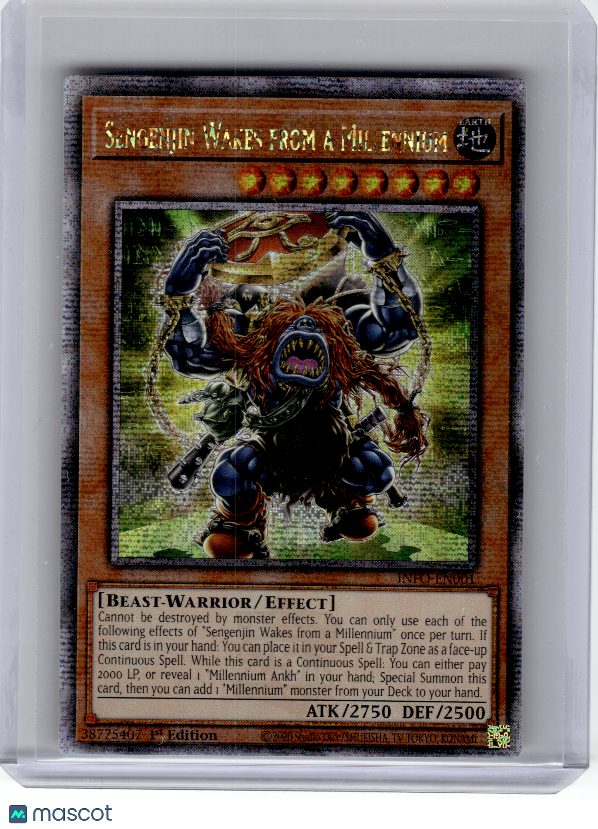 2024 YuGiOh!—Sengenjin Wakes from a Millennium #INFO-EN001—QCR Foil (1st ED)