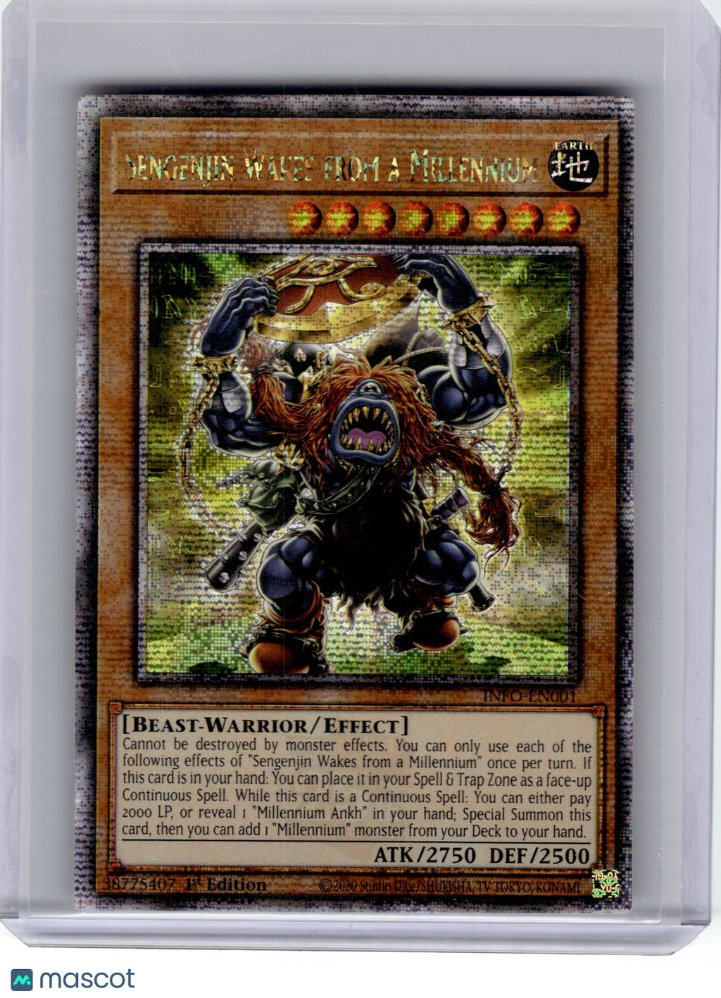 2024 YuGiOh!—Sengenjin Wakes from a Millennium #INFO-EN001—QCR Foil (1st ED)