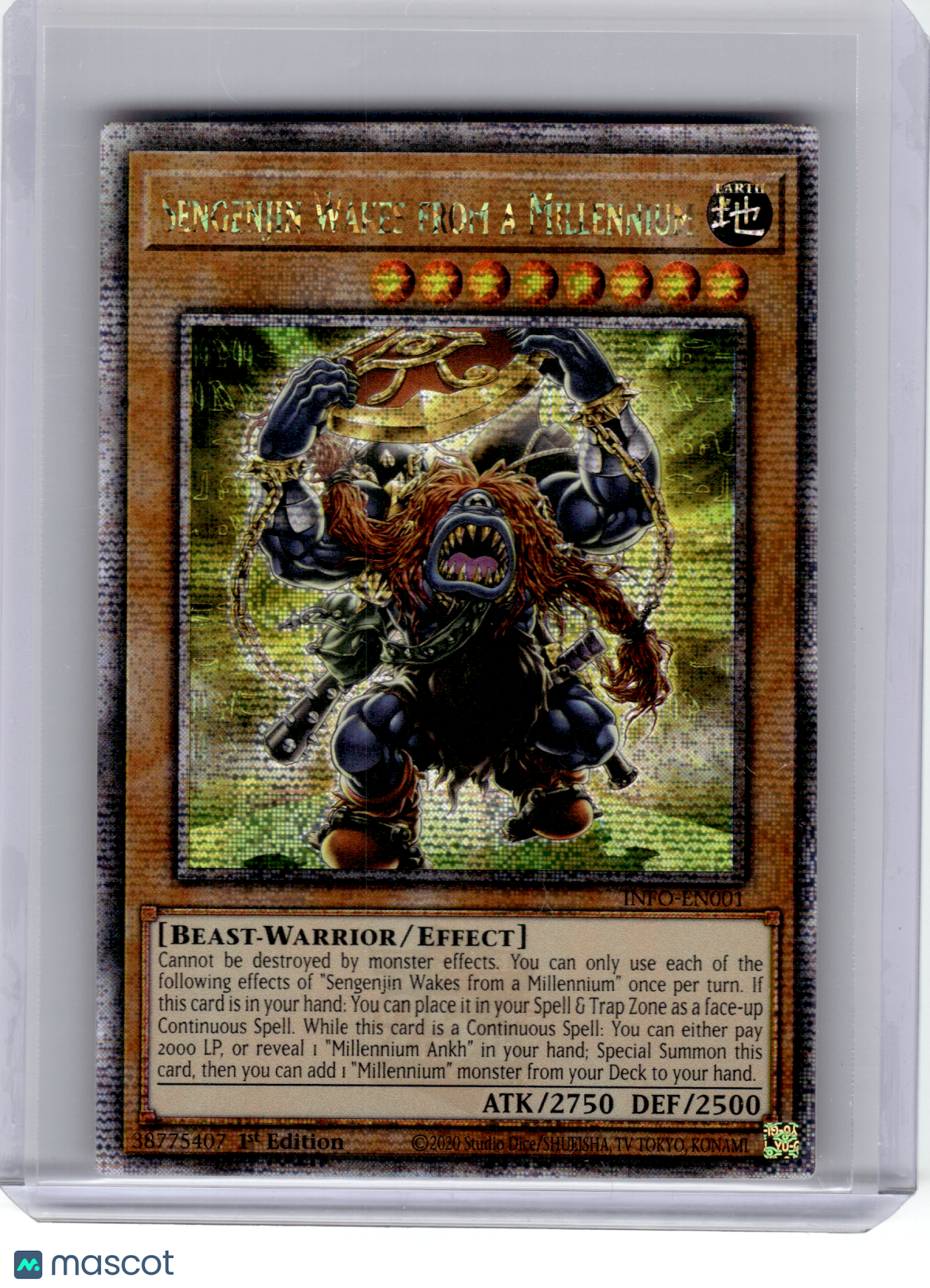 2024 YuGiOh!—Sengenjin Wakes from a Millennium #INFO-EN001—QCR Foil (1st ED)