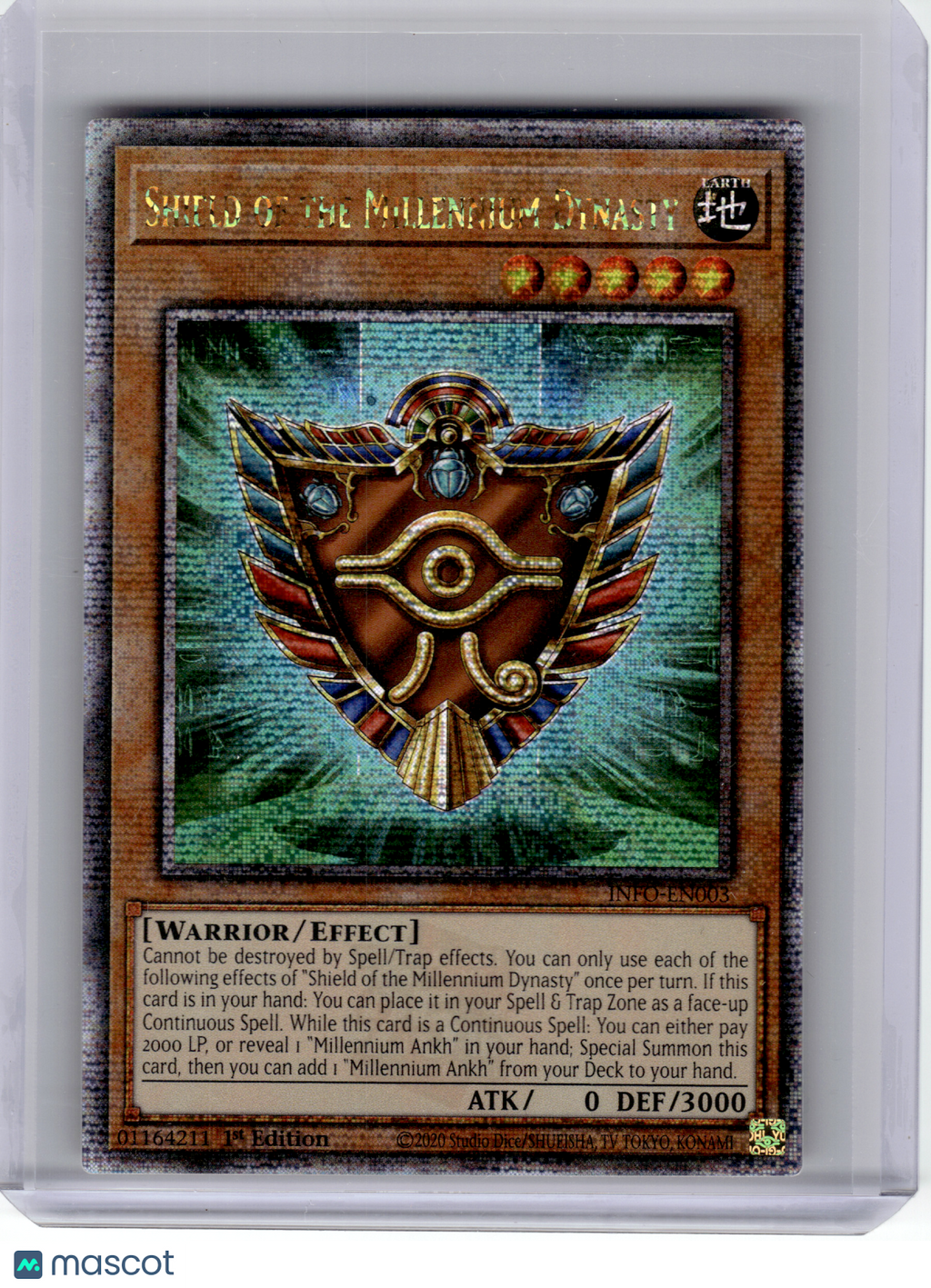 2024 YuGiOh!—Shield of the Millennium Dynasty #INFO-EN003—QCR Foil (1st ED)