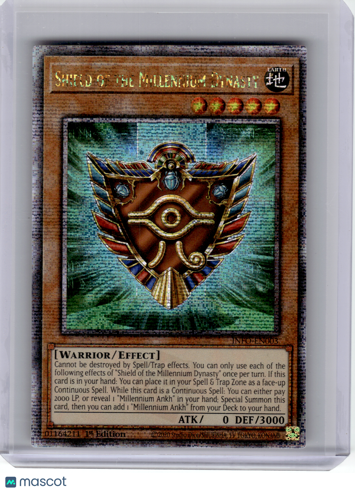 2024 YuGiOh!—Shield of the Millennium Dynasty #INFO-EN003—QCR Foil (1st ED)
