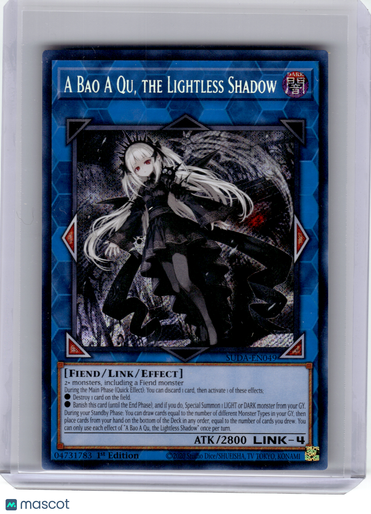 2020 YuGiOh!—A Bao A Qu, the Lightless Shadow #SUDA-EN049—SR Foil (1st Edition)