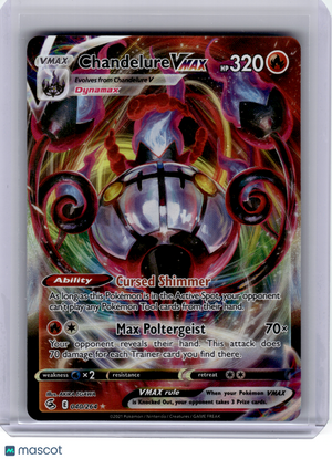 2021 Pokemon—Chandelure VMAX #40 Fusion Strike—Ultra Rare Holo