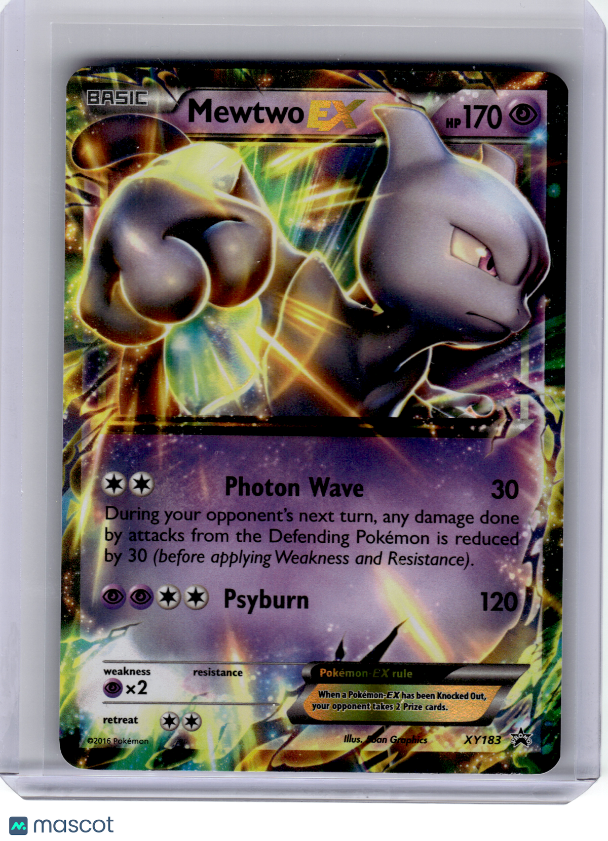 2016 Pokemon—Mewtwo EX #XY183 XY Promos—Black Star Promo Holo