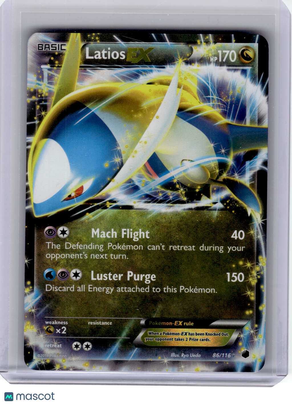 2013 Pokemon—Latios EX #86 Plasma Freeze—Ultra Rare Holo