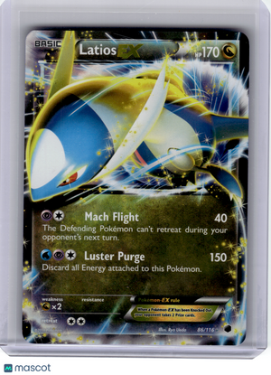 2013 Pokemon—Latios EX #86 Plasma Freeze—Ultra Rare Holo