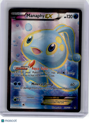 2016 Pokemon—Manaphy EX #116 BREAKpoint—Ultra Rare Holo (Full Art)