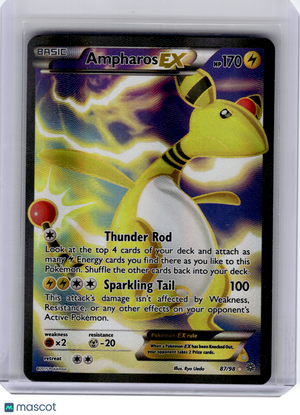 2015 Pokemon—Ampharos EX #87 Ancient Origins—Ultra Rare Holo (87 Full Art) [LP]