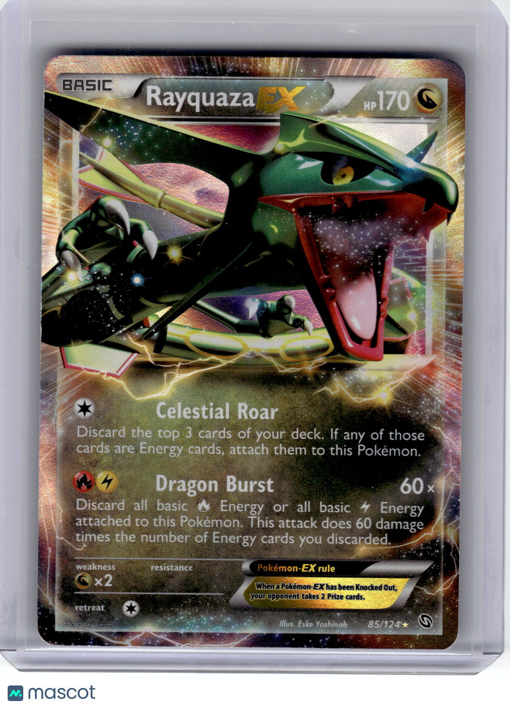 2012 Pokemon—Rayquaza EX #85 Dragons Exalted—Ultra Rare Holo [Lightly Played]
