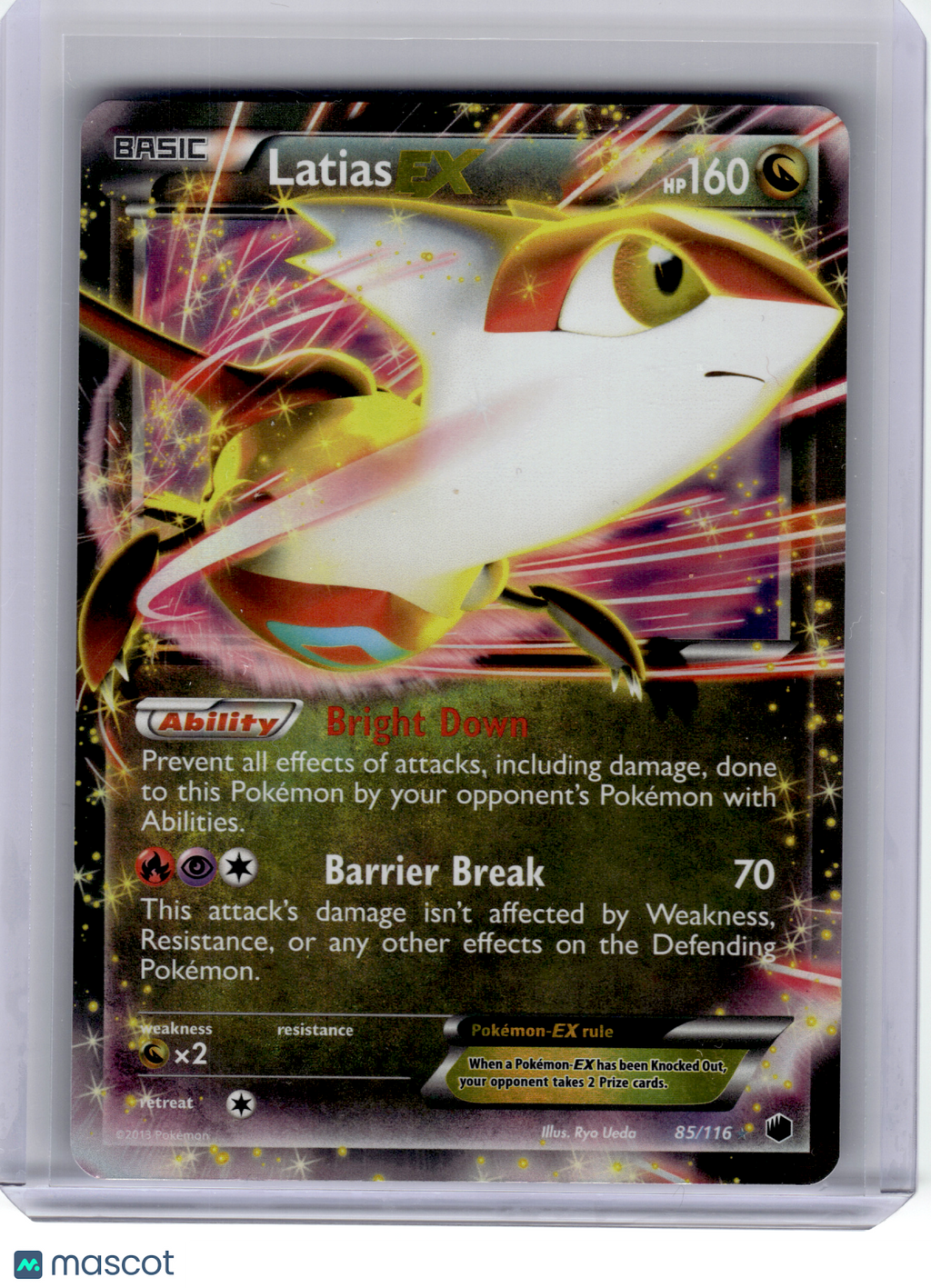 2013 Pokemon—Latias EX #85 Plasma Freeze—Ultra Rare Holo [Lightly Played]