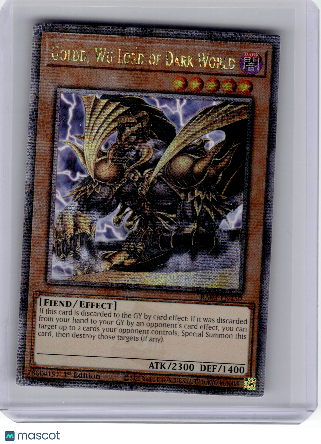 2024 YuGiOh!—Goldd, Wu-Lord of Dark World #EN159 RA03—QCSR Foil (1st Edition)