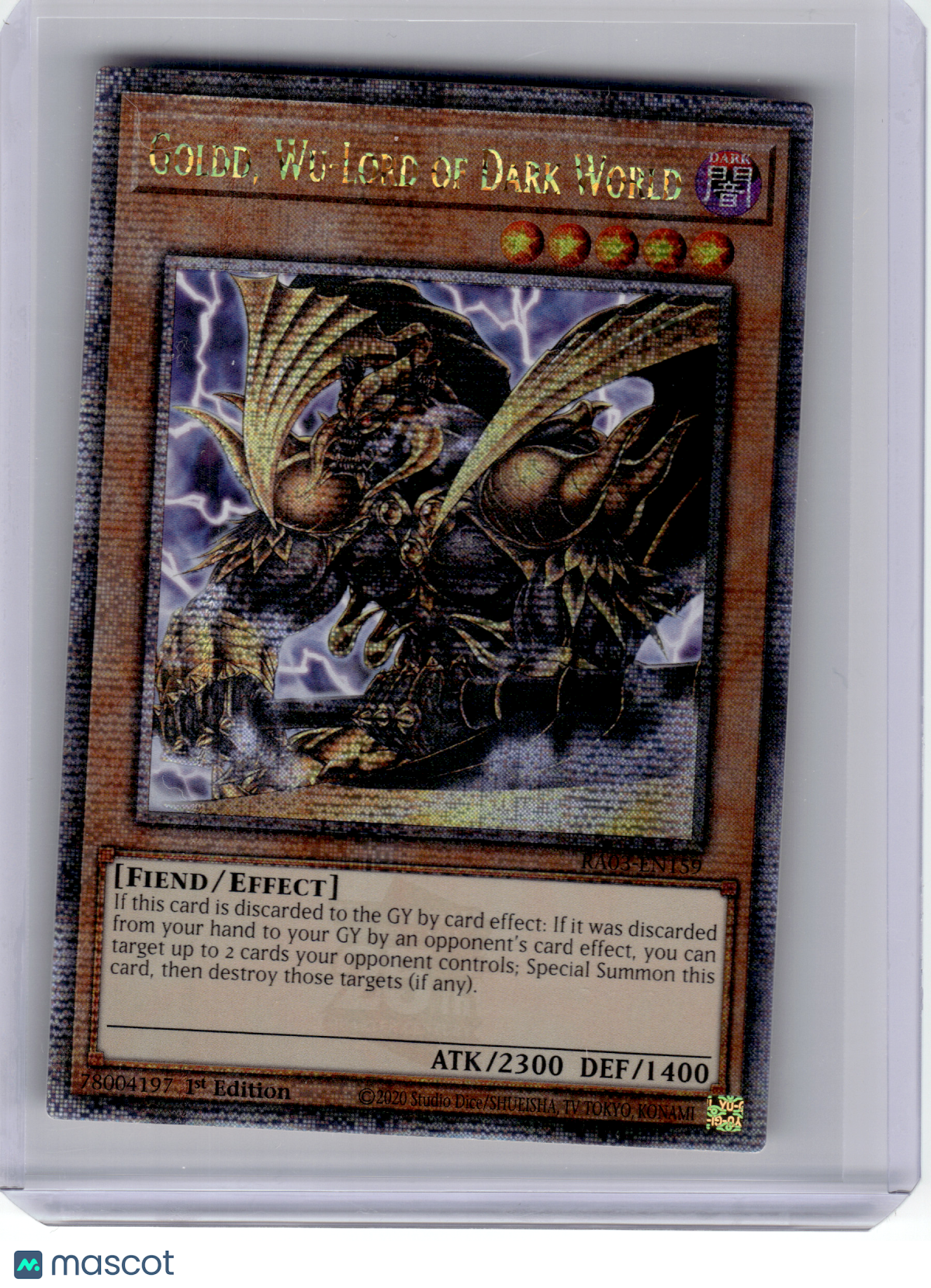 2024 YuGiOh!—Goldd, Wu-Lord of Dark World #EN159 RA03—QCSR Foil (1st Edition)