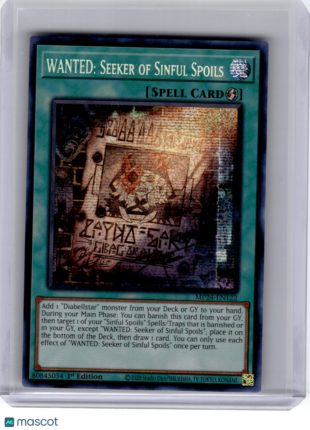 2024 YuGiOh!—WANTED: Seeker of Sinful Spoils #EN122 MP24—PSR Foil (1st Edition)