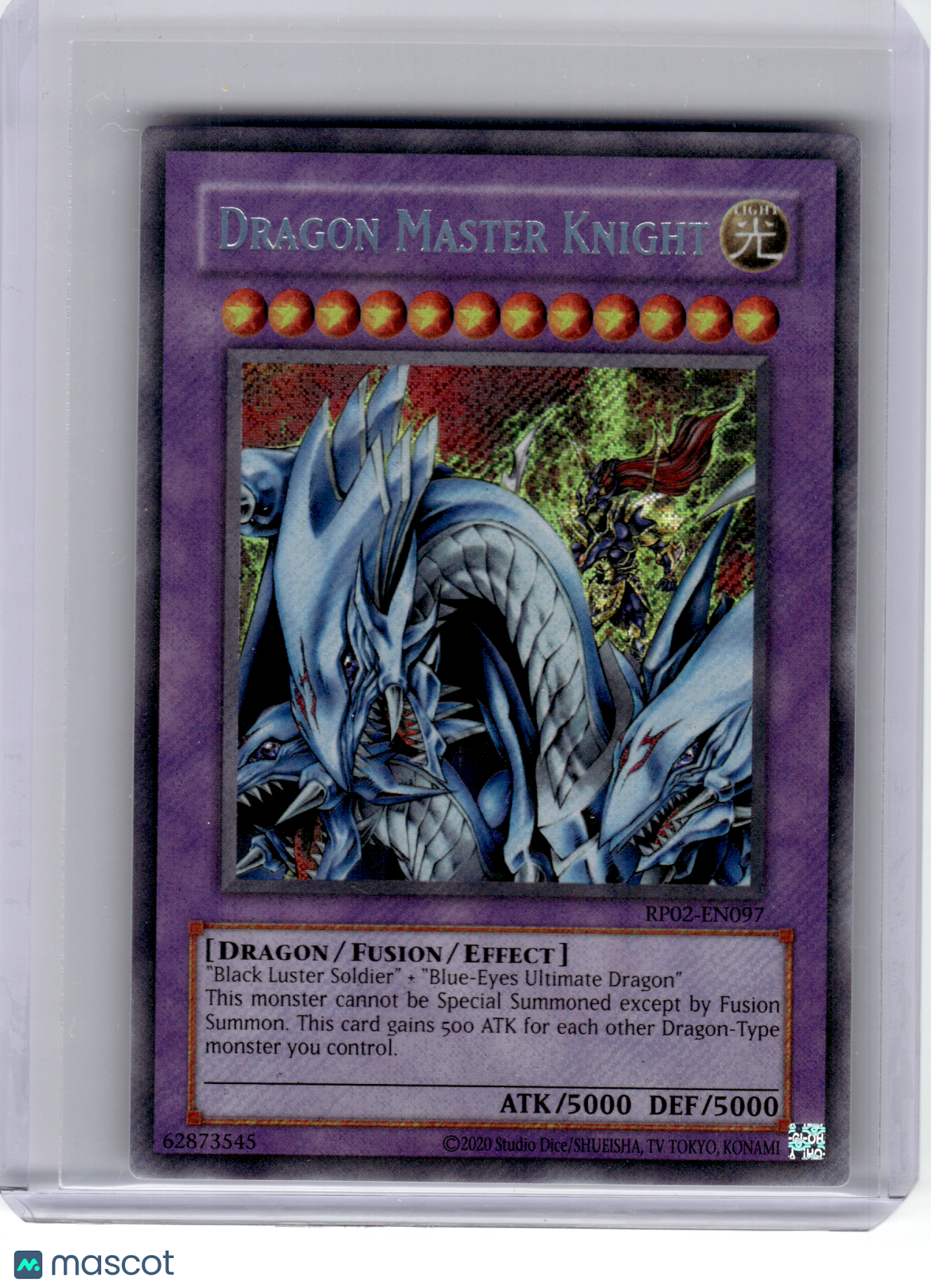 2020 YuGiOh!—Dragon Master Knight 2020 (Date Reprint) EN097 RP2—Secret Rare Foil