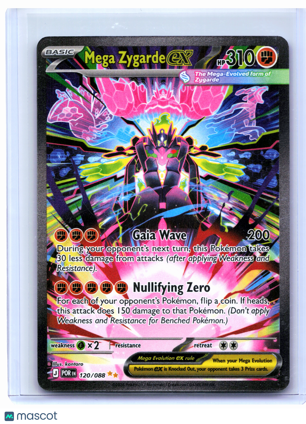 2026 Pokemon—Mega Zygarde ex #120/088 Perfect Order—SIR Holo