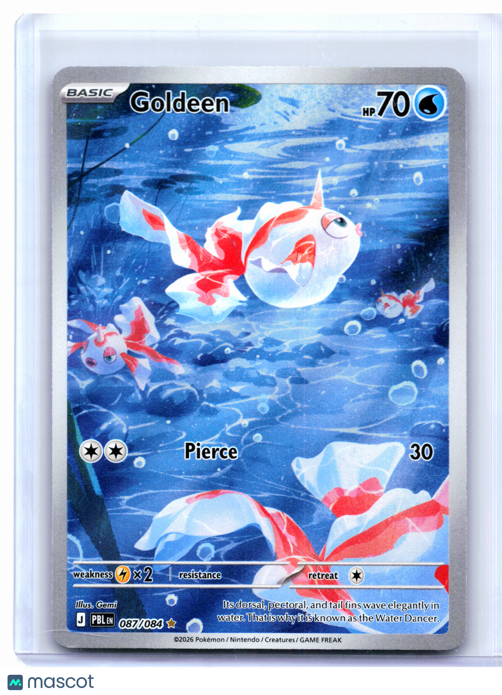 2026 Pokemon—Goldeen #087/084 Pitch Black—Illustration Rare Holo