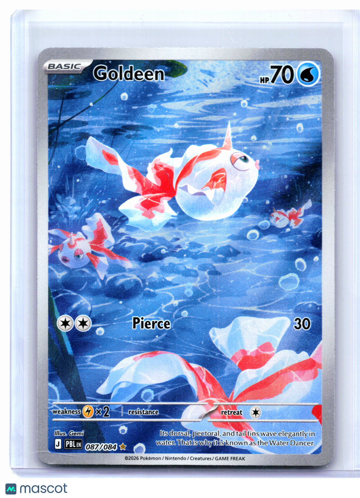 2026 Pokemon—Goldeen #087/084 Pitch Black—Illustration Rare Holo
