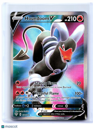 2020 Pokemon—Houndoom V #178/189 Darkness Ablaze—Ultra Rare Holo