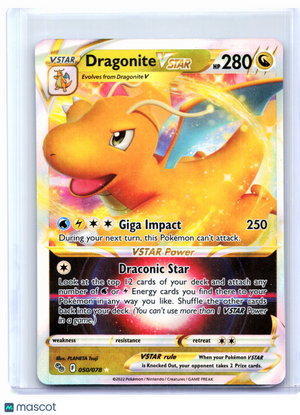 2022 Pokemon—Dragonite VSTAR #050/078 Pokemon GO—Ultra Rare Holo