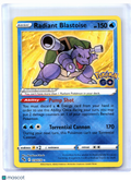 2022 Pokemon—Radiant Blastoise #018/078 Pokemon GO—Radiant Rare Holo