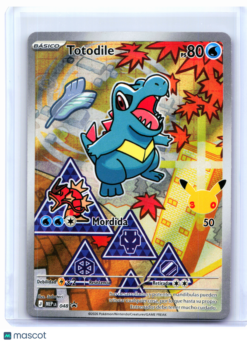 2026 Pokemon—Totodile #048 Mega Evolution Promo—Black Star Promo Holo Spanish