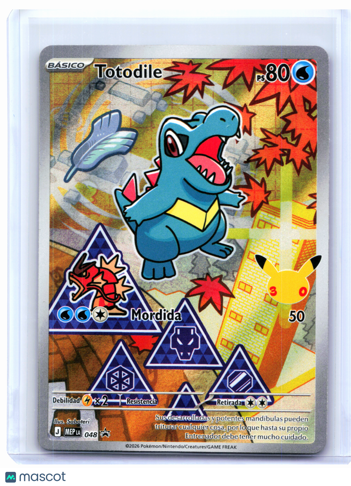 2026 Pokemon—Totodile #048 Mega Evolution Promo—Black Star Promo Holo Spanish