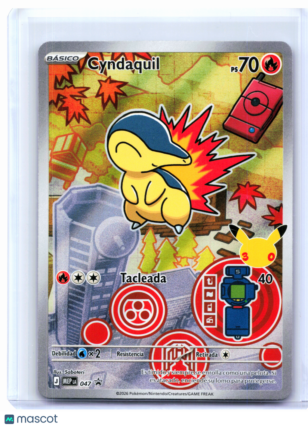 2026 Pokemon—Cyndaquil #047 Mega Evolution Promo—Black Star Promo Holo Spanish