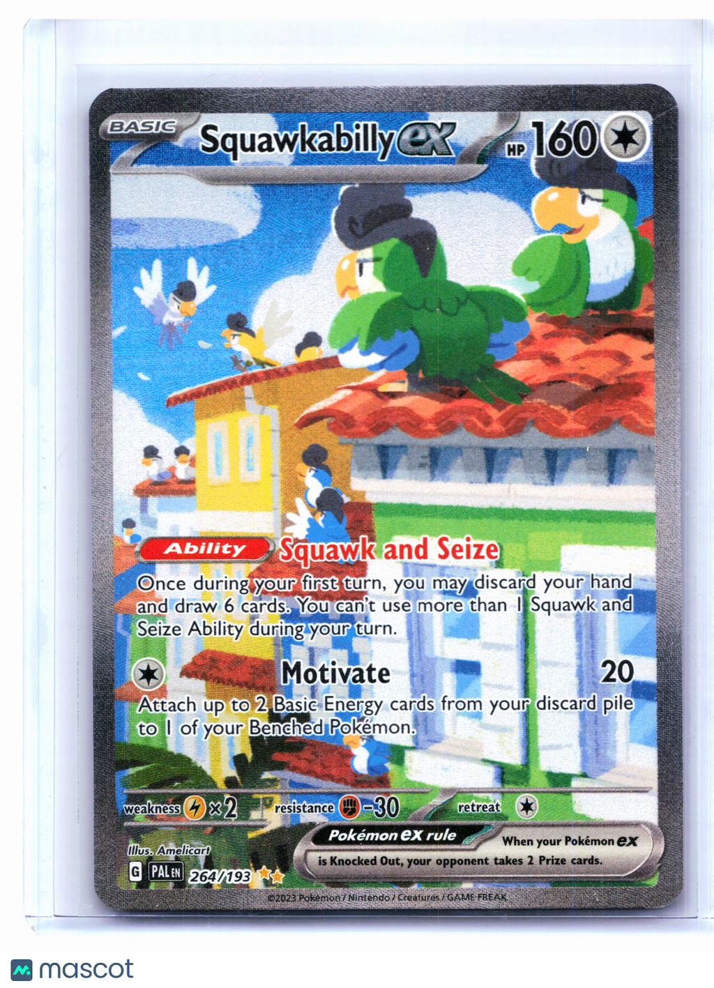 2023 Pokemon—Squawkabilly ex #264/193 Paldea Evolved—SIR Holo [Lightly Played]
