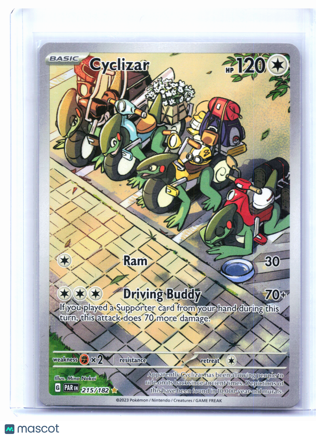 2023 Pokemon—Cyclizar #215/182 Paradox Rift—Illustration Rare Holo [LP]