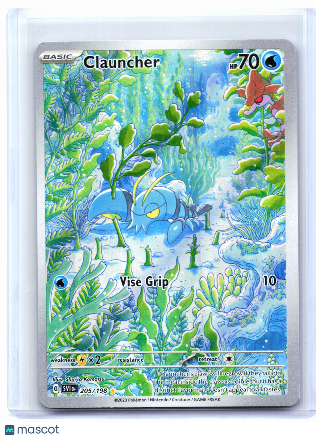 2023 Pokemon—Clauncher #205/198 Scarlet & Violet Base Set—Illustration Rare [LP]