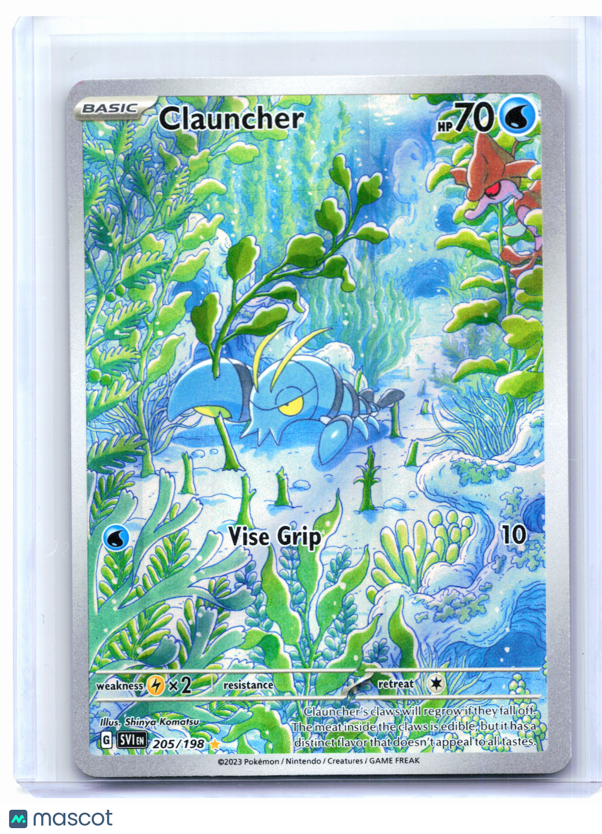 2023 Pokemon—Clauncher #205/198 Scarlet & Violet Base Set—Illustration Rare [LP]