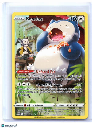 2022 Pokemon—Snorlax #TG10/TG30 Lost Origin Trainer Gallery—Ultra Rare Holo [LP]